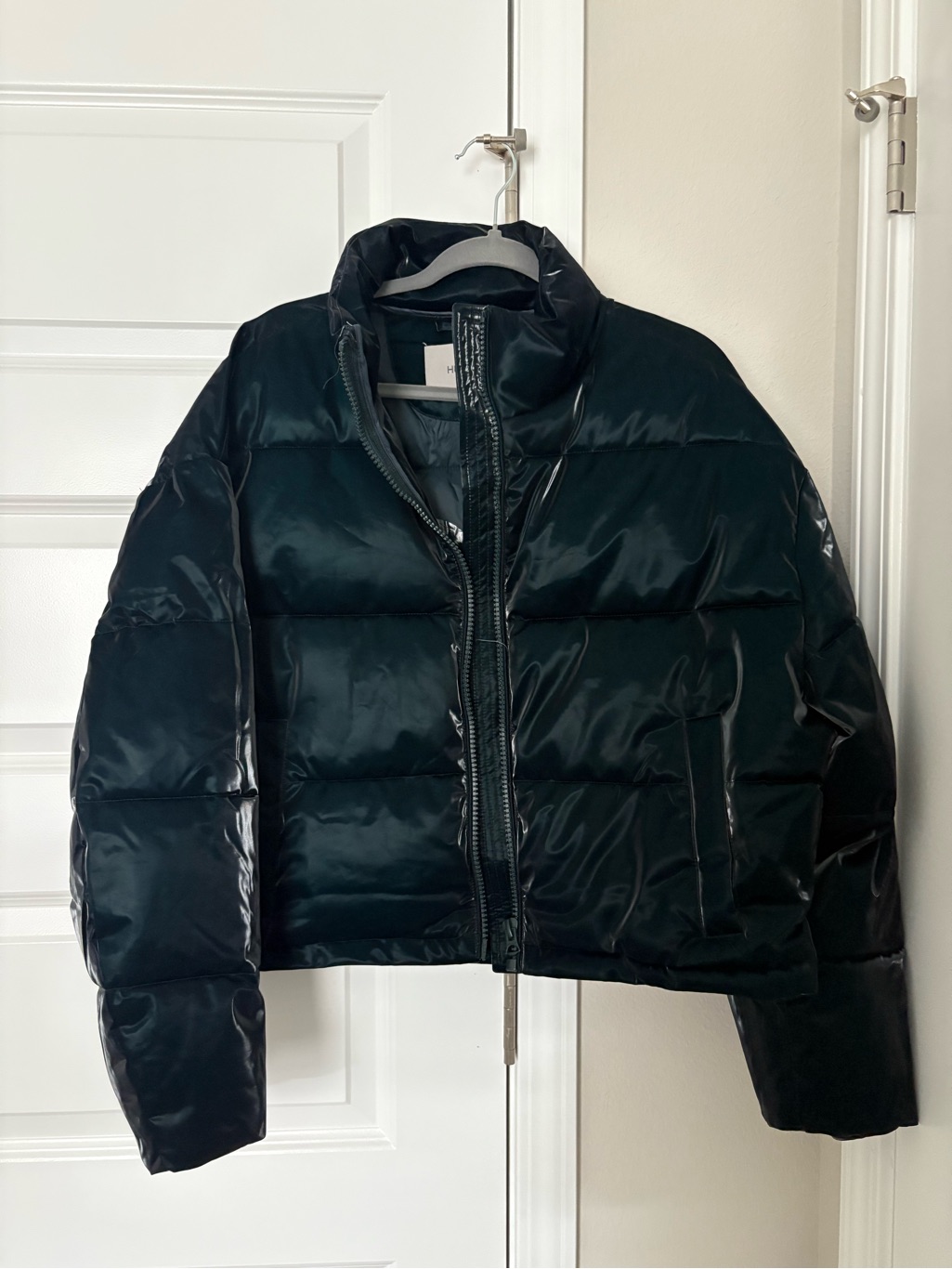 Women's Black Puffer Jacket - Lightweight Insulated Coat